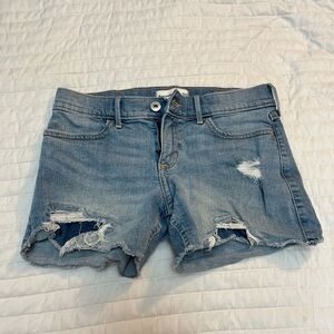 Abercrombie Kids Blue Jean Shorts Distressed Cut-Off